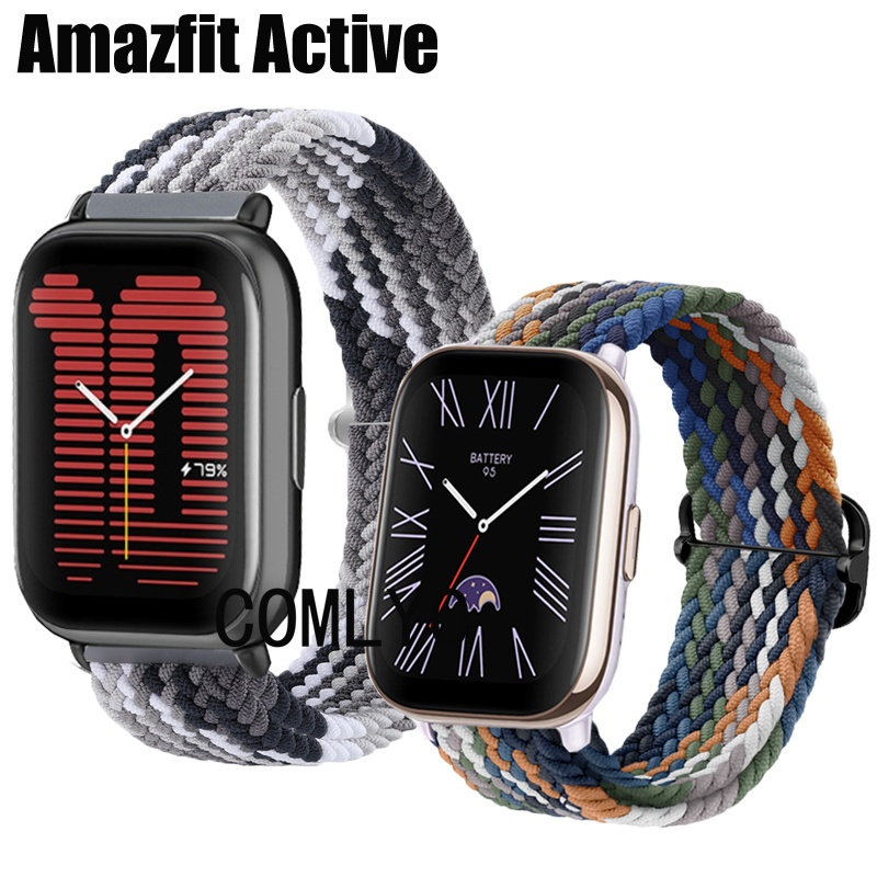 適用於 Amazfit Active 錶帶 尼龍 彈性 柔軟 華米智能手錶 運動 透氣 錶帶