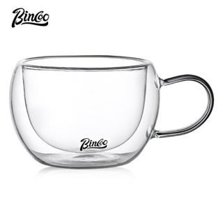 BINCOO 雙層耐熱玻璃咖啡杯 牛奶杯 下午茶杯 適宜家用和辦公室 200ML/300ML