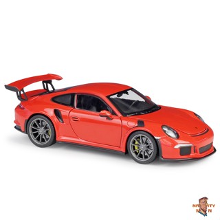 [NAU-MAN]WELLY 1:24保時捷 911 GT3 RS跑車模型模擬合金汽車擺件收藏款玩具車禮品