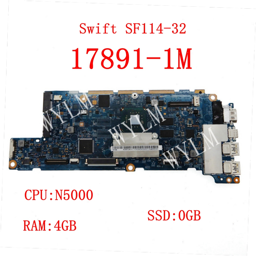 17891-1m N5000 CPU 4GB-RAM 0GB-SSD 筆記本電腦主板適用於宏碁 Swift SF114-