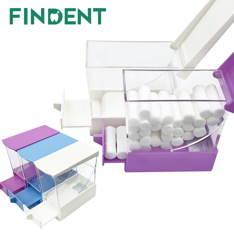 牙科棉卷分配器支架抽屜式牙醫工具棉籤收納盒牙科組織器配件