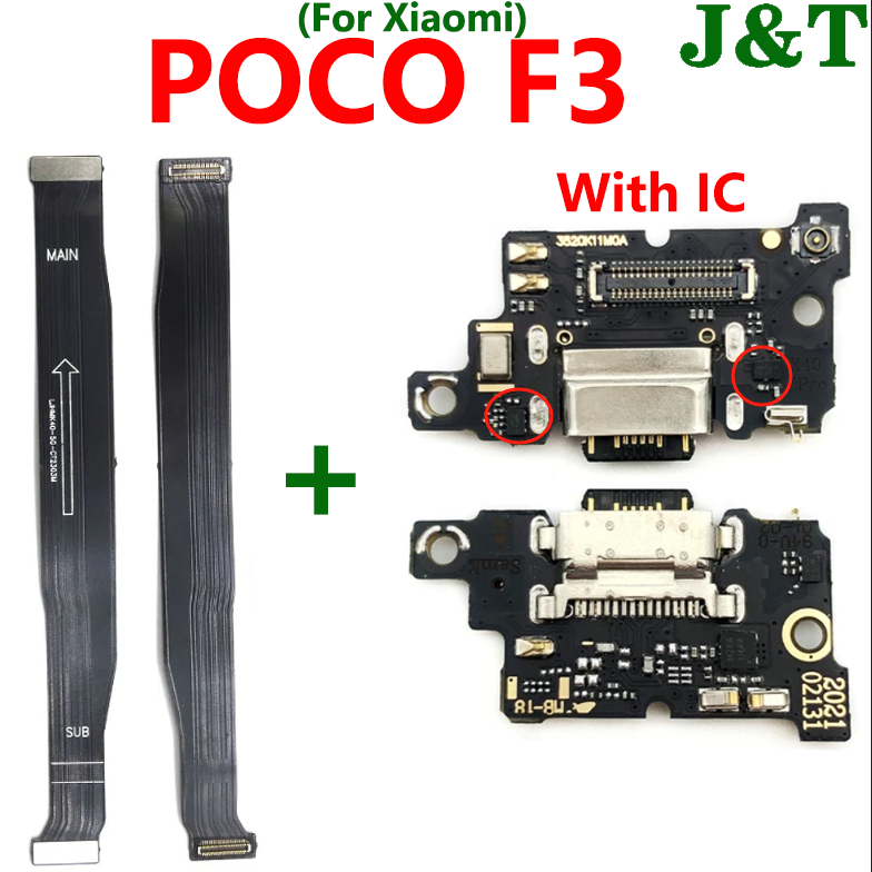 XIAOMI MI Usb 電源充電主板 Flex 適用於小米 Mi Poco F3 充電器連接器插頭端口底座帶主板主板