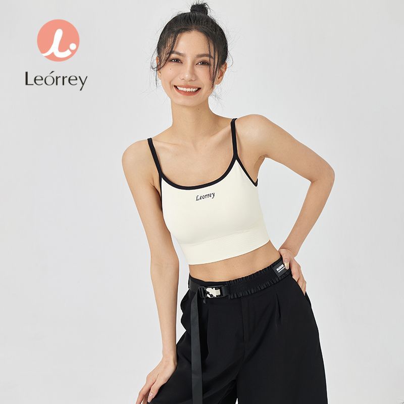 Leorrey樂拉美背固定胸墊一件式杯細肩帶U型內搭吊帶背心運動內衣