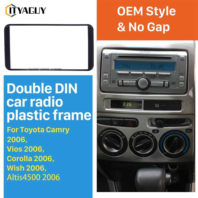 CAMRY 2 Din 汽車收音機 DVD 立體聲面板裝飾套件適用於 2006 年豐田凱美瑞 Vios Corolla