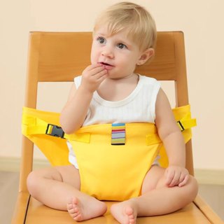 折疊嬰兒高座帶便攜式兒童嬰兒椅旅行可水洗嬰兒餵養餐桌罩座椅帶安全帶