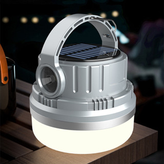太陽能 USB 可充電野營燈強大的 LED 帳篷燈防水燈泡帶掛鉤便攜式燈籠支持 USB 輸出