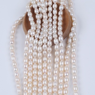 高品質 6-7 毫米白色米色珍珠 100% 天然淡水珍珠 DIY 項鍊手鍊