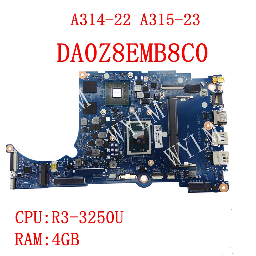 Da0z8emb8c0 R3-3250U CPU 4GB-RAM 主板適用於宏碁 Aspire A314-22 A315