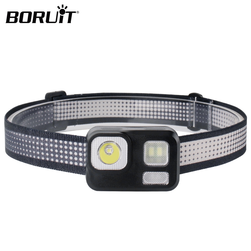 Boruit B29 LED 頭燈便攜式防水頭燈,可調節角度,適合野營狩獵釣魚戶外配件