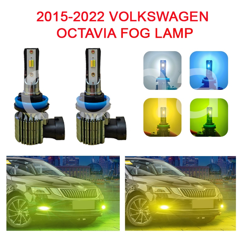 VOLKSWAGEN 2 件 H11 霧燈適用於大眾明銳 2015-2022 超亮霧燈 H11 LED 前霧燈金燈/白色