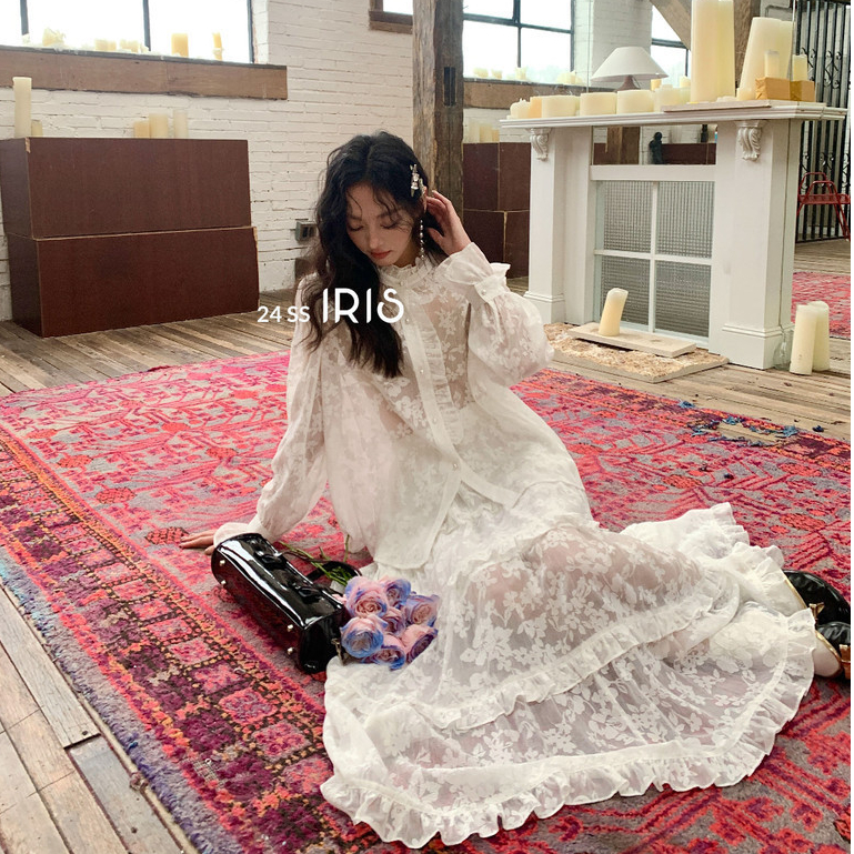 「原創設計」IRIS  x SG 系列 24新款 IK2431158 仙境系列女版襯衫半身裙