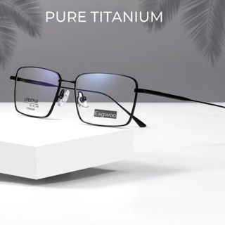 純鈦眼鏡男士光學框架處方眼鏡眼鏡長鏡腿 145 毫米簡約設計