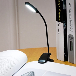 LED調光軟管小檯燈迷你書夾燈USB充電護眼閱讀檯燈
