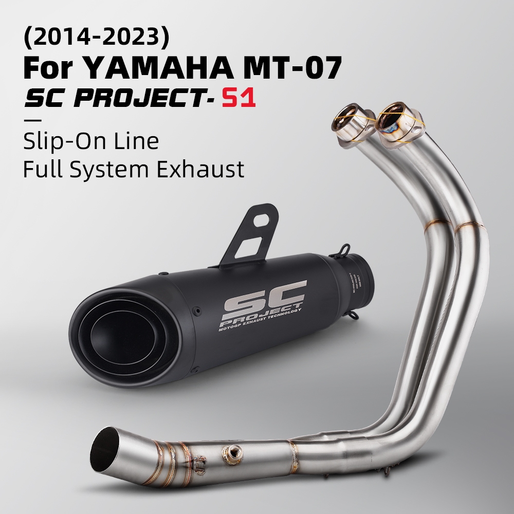 山葉 Sc Project S1 適用於 Yamaha mt07 xsr700 全系統排氣 2014-2023