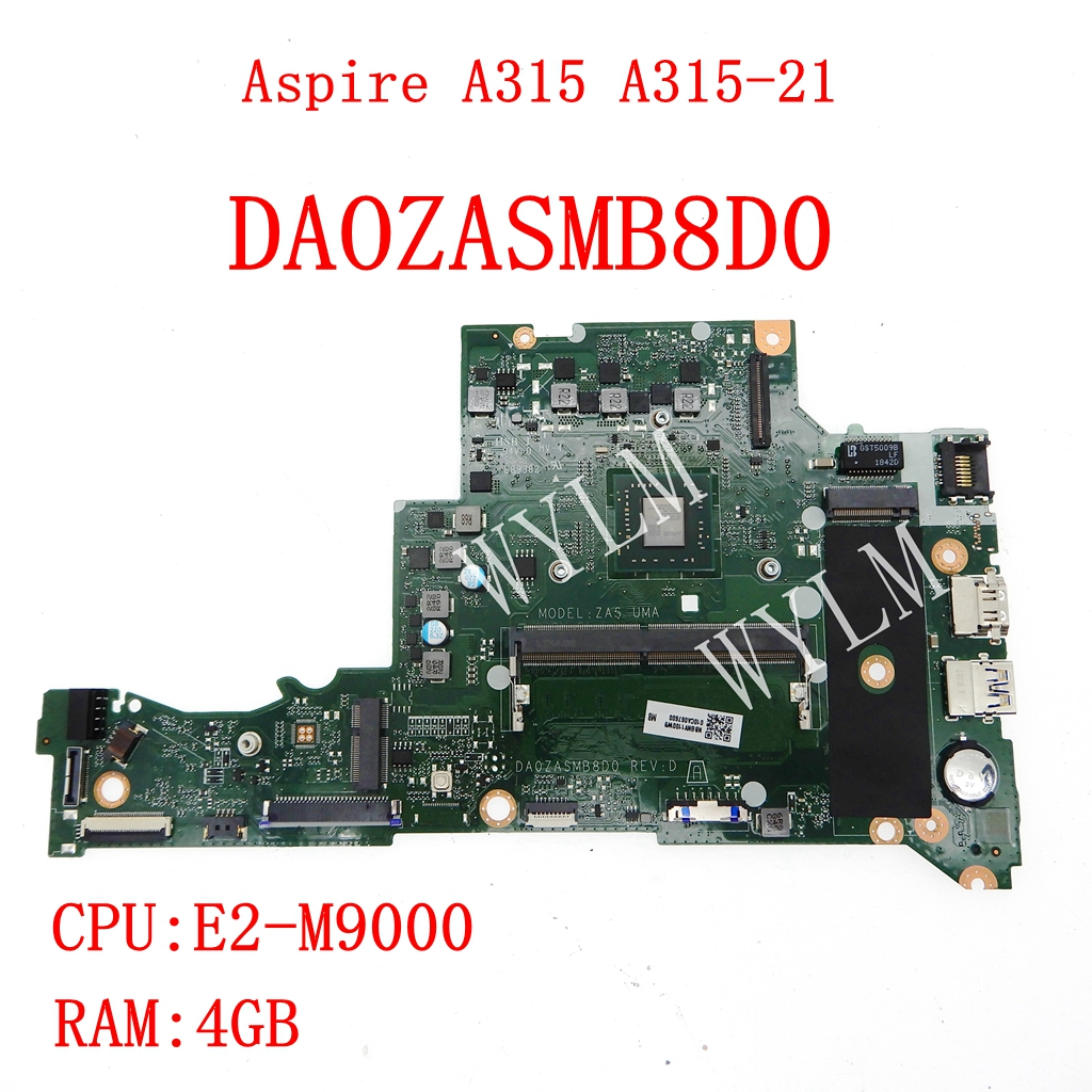 Da0zasmb8d0 E2-M9000 CPU 4GB-RAM 筆記本主板適用於宏碁 Aspire A315 A315