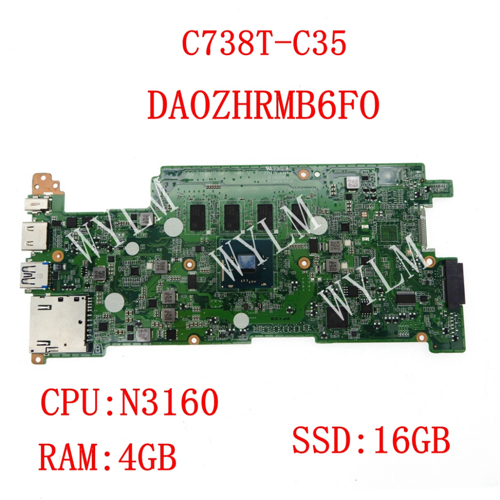 宏碁 Da0zhrmb6f0 帶 N3160 CPU 4GB-RAM 16GB-SSD 筆記本主板適用於 ACER Ch