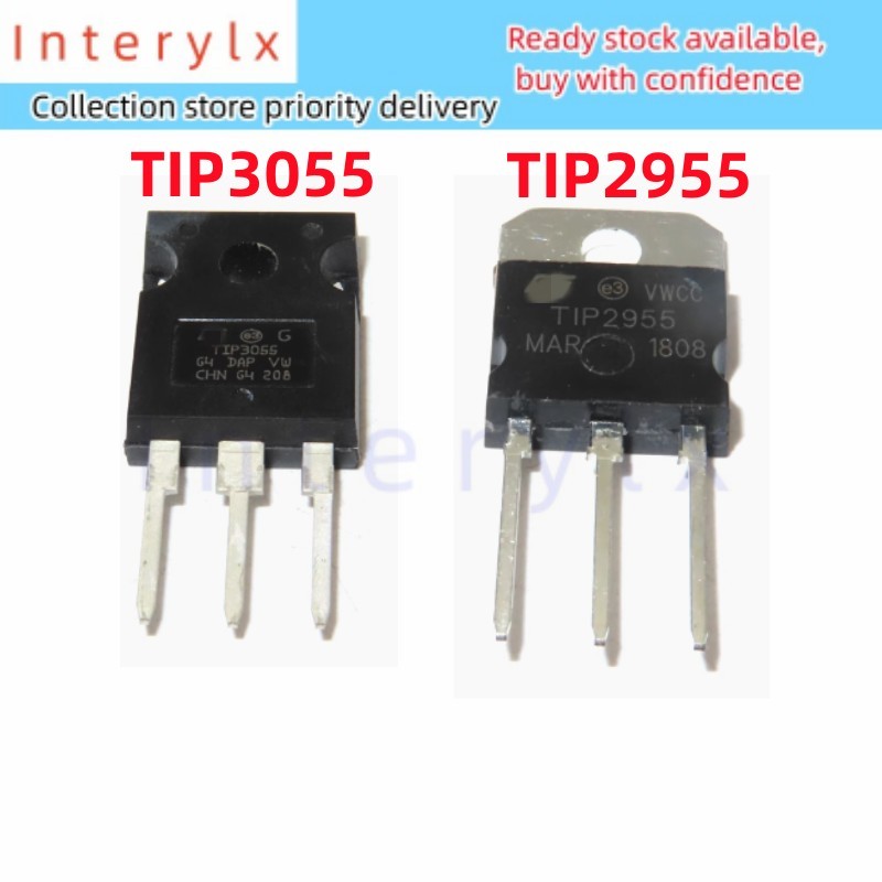 5Pcs/Lot TIP3055 TIP2955 TO247 TO-3P TIP3055 2955 3055 TO247