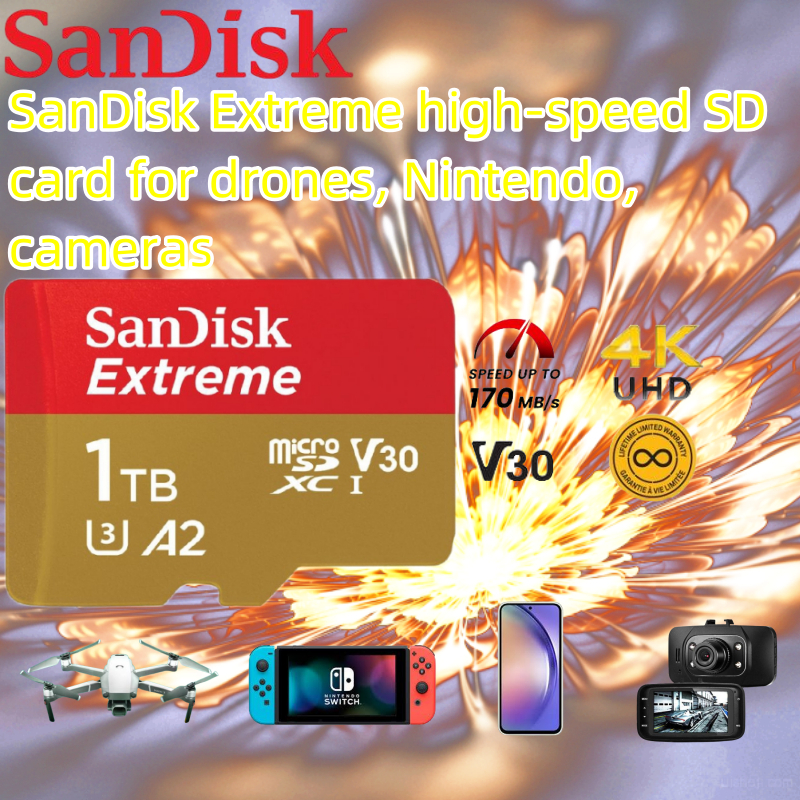 SANDISK Sandiskextreme sd 卡 256GB 高耐力 Class10 A2 微型 sd 卡存儲卡,