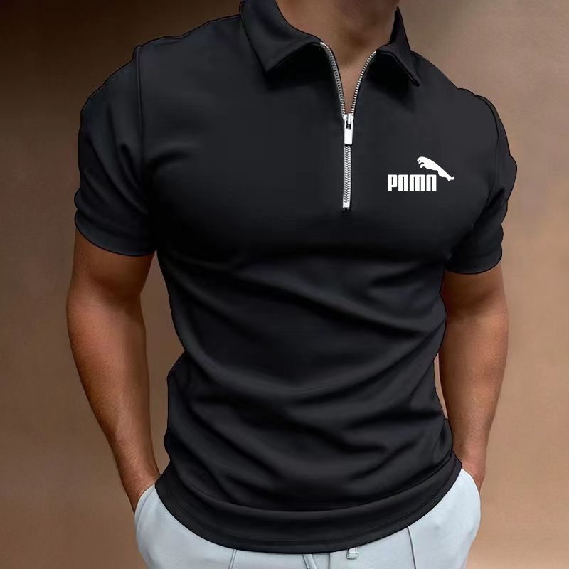 男士新款運動Polo襯衫休閒印花Polo衫大尺碼潮牌T恤短袖上衣馬球衫