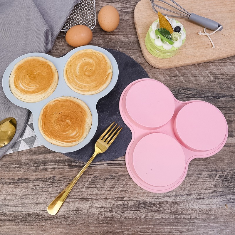 矽膠空氣炸鍋蛋鍋可重複使用空氣炸鍋蛋不粘空氣炸鍋烤盤 3 腔矽膠華夫餅烤盤