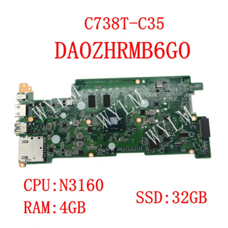 宏碁 Da0zhrmb6g0 帶 N3160 CPU 4GB-RAM 32GB-SSD 主板適用於 ACER Chrom