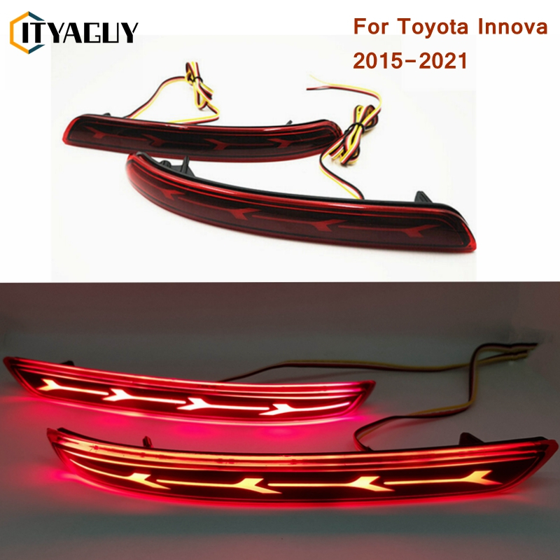 1 對適用於豐田 Innova 2016 2017 2018 2019 2020 2021 多功能汽車 LED 尾燈後霧