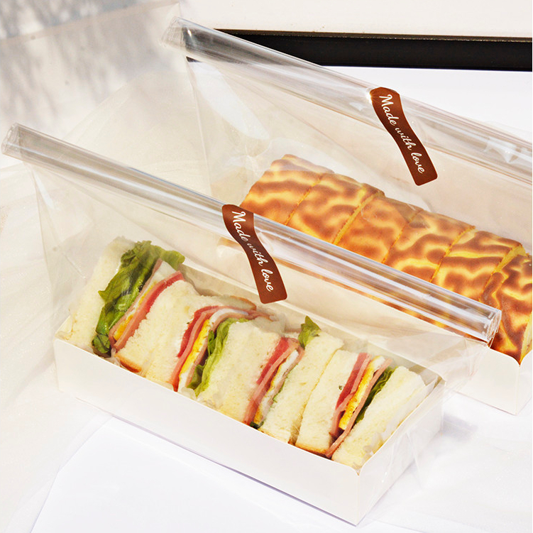 【現貨】【三明治包裝盒】三明治 包裝盒 餐包 麵包 紙託 肉鬆小貝 牛角包 蛋糕卷 可頌 三明治 包裝袋