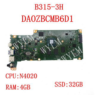 宏碁 Da0zbcmb6d1 帶 N4020 CPU 4GB-RAM 32GB-SSD 主板適用於 ACER Chrom
