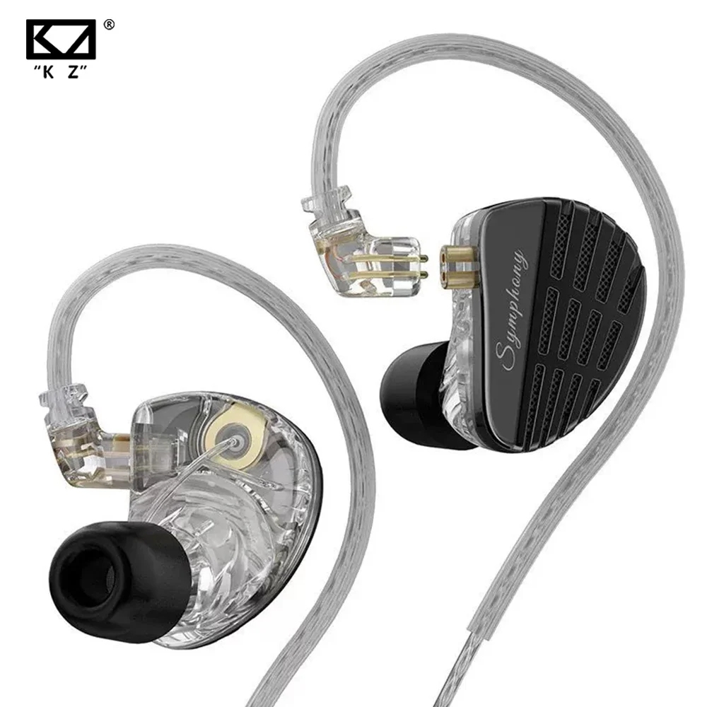 Kz Symphony Hybrid 自開發平面驅動 6mm 高位性能動圈驅動耳機 HIFI DJ 遊戲耳機