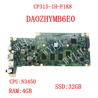 宏碁 Da0zhymb6e0 CPU:N3450 4GB-RAM 32GB-SSD 主板適用於 Acer Chromeb