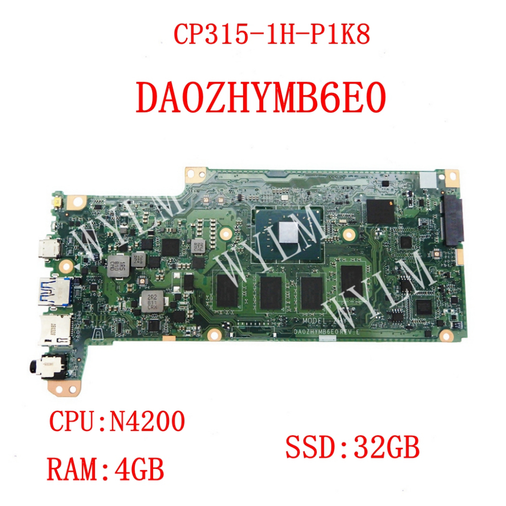 宏碁 Da0zhymb6e0 CPU:N4200 4GB-RAM 32GB-SSD 主板適用於 Acer Chromeb
