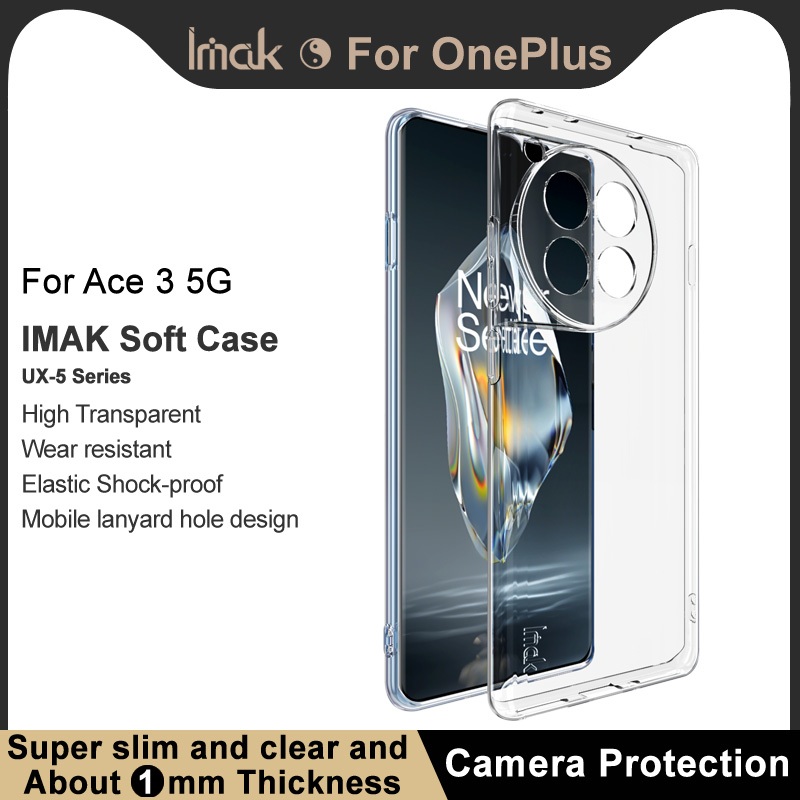 適用於 OnePlus 12R / OnePlus Ace 3 - Imak 防震超薄透明 TPU 軟套 手機殼