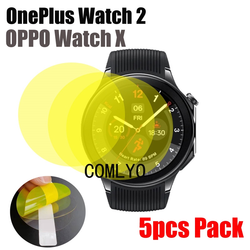 適用於 OnePlus watch 2 / OPPO watch X 智能手錶屏幕保護膜軟膜超薄保護套高清 TPU 防刮