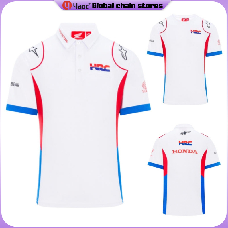 Yyaoc® Moto T-shirt GP HRC廠服 賽車短袖 POLO衫 HONDA賽車T恤 Alpinestar