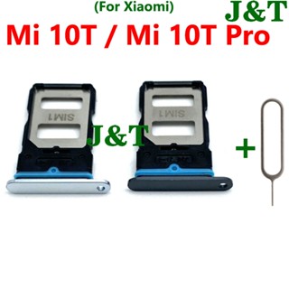 XIAOMI MI 適用於小米 Mi 10 10T Pro 5G 10 T 卡槽支架讀卡器 SD 插槽適配器更換的手機