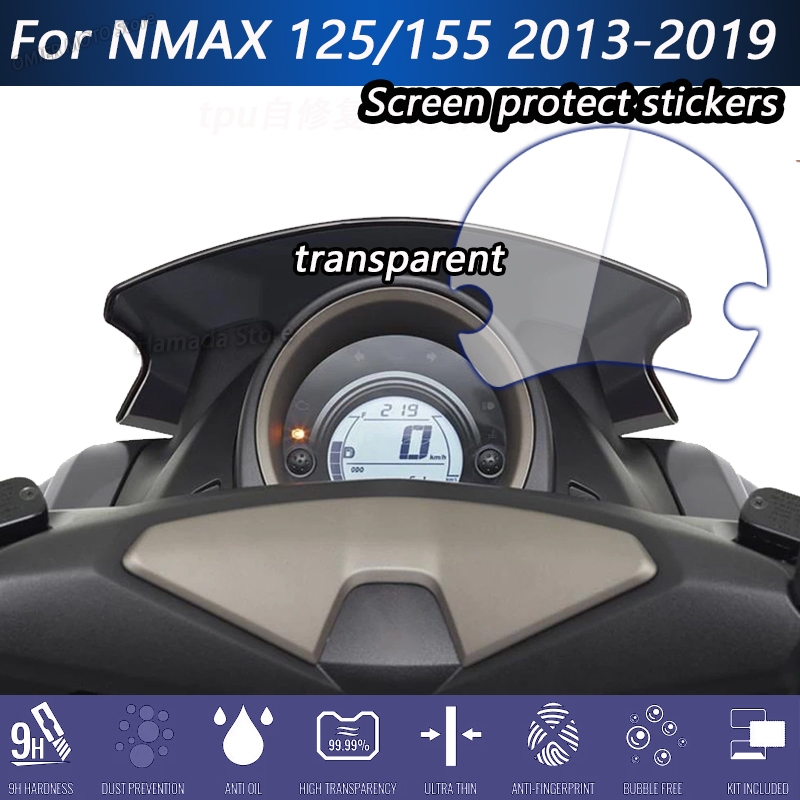 山葉 透明 TPU 透明摩托車車速表屏幕保護貼紙貼花適用於雅馬哈 Nmax155 Nmax125 Nmax 125 15