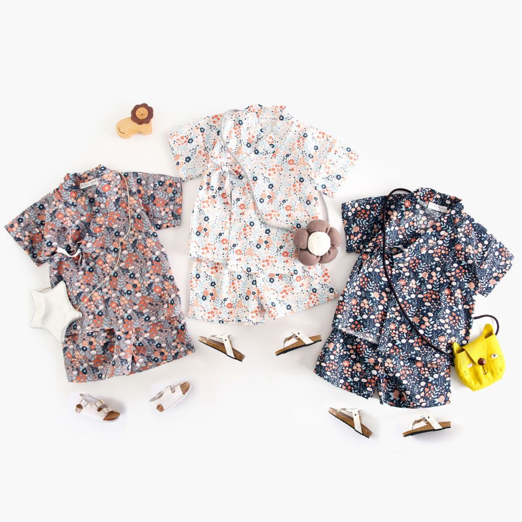 Sanlutoz 嬰兒服裝套裝小童上衣和短褲套裝夏季花卉2件套