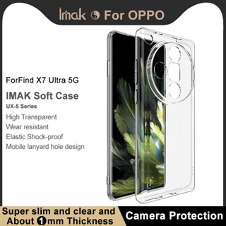 適用於 OPPO Find X7 Ultra - Imak 防震超薄透明 TPU 軟套 手機殼