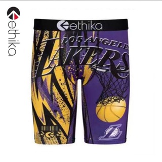 Ethika&nba 男士冰絲平角內褲加大碼內褲緊身彈性抗菌內褲柔軟舒適性感中性內褲