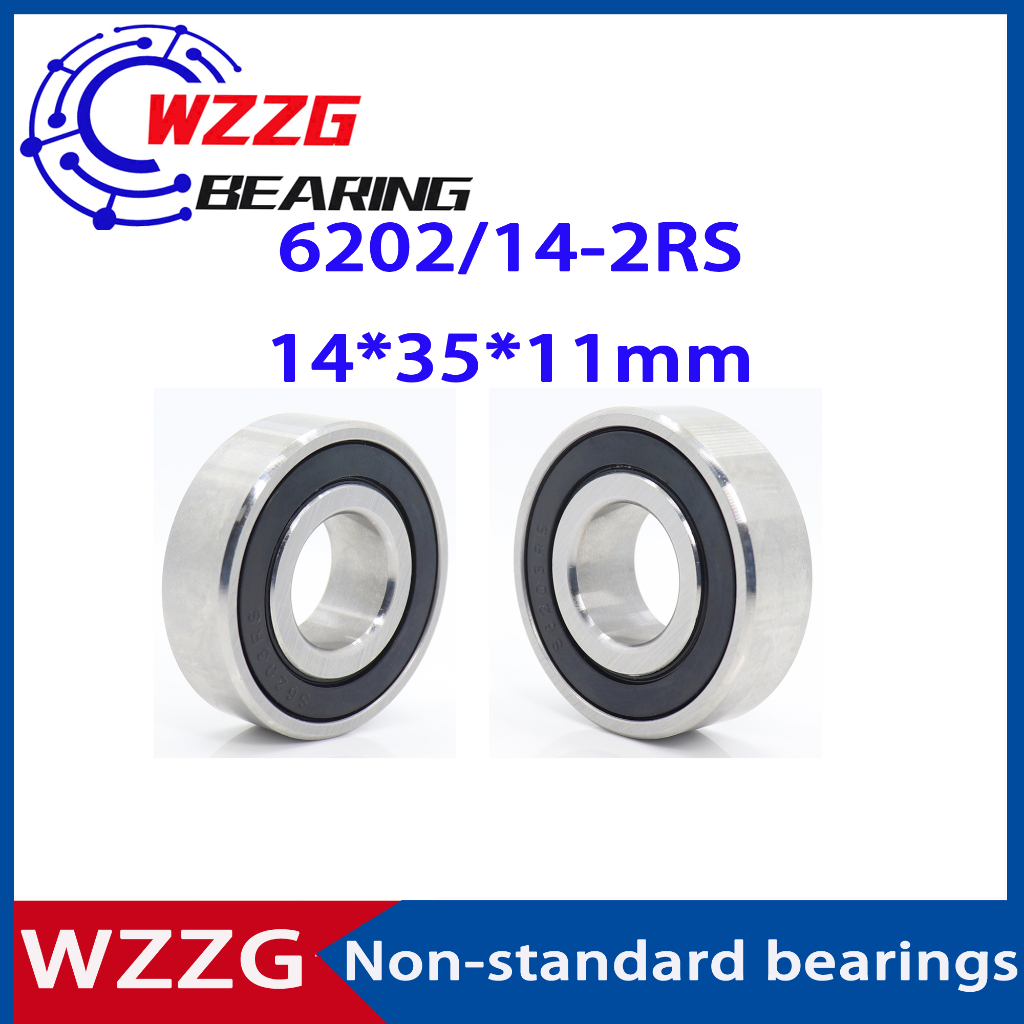 Wzzg 6PCS 高品質非標軸承 6202/14-2RS 14*35*11 mm 深溝球軸承