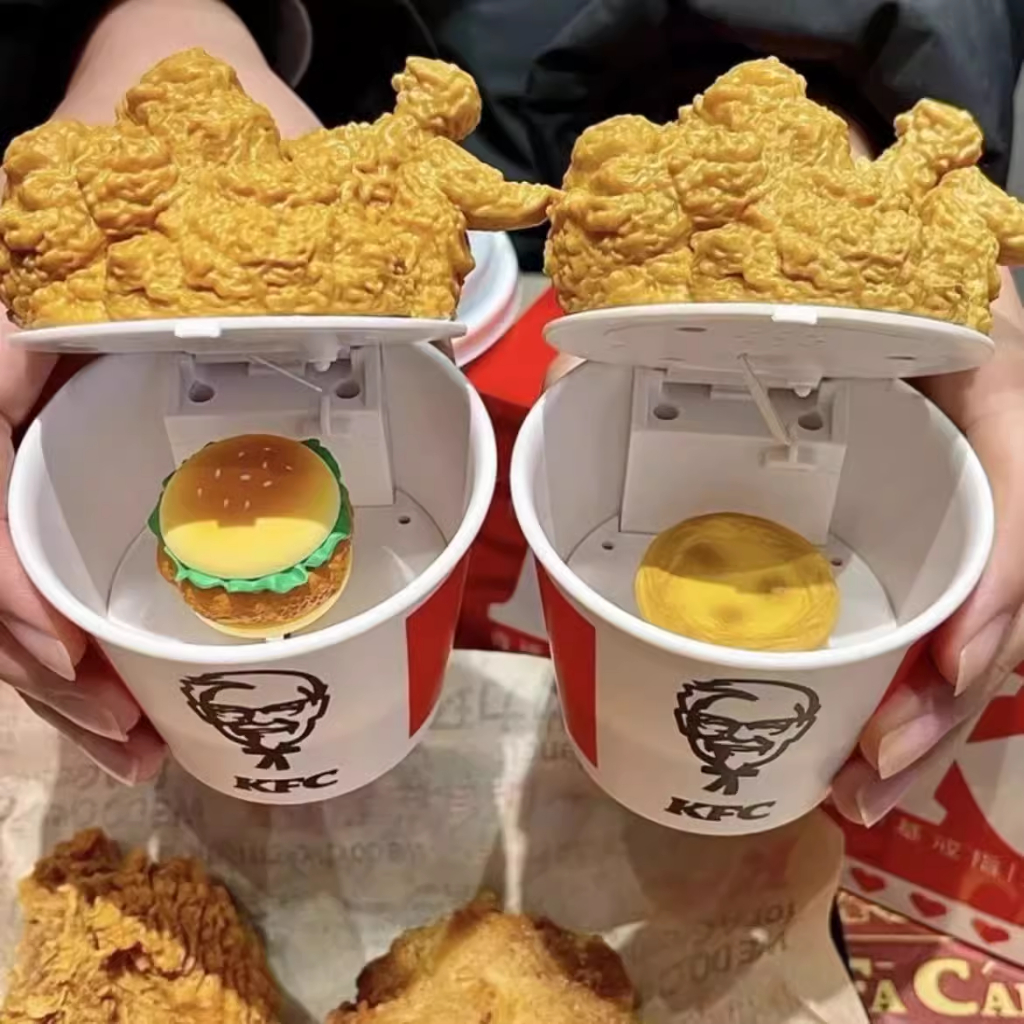 【大陸代購】正品肯德基kfc2024情人節周邊玩具蛋撻戒指發聲雞腿桶