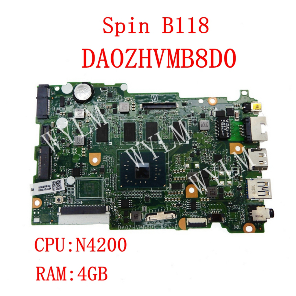 宏碁 Da0zhvmb8d0 帶 N4200 CPU 4GB-RAM 筆記本主板適用於 ACER Travelmate