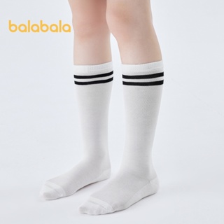 Balabala 嬰兒襪夏季網眼嬰兒網眼襪男孩女孩中筒襪酒吧提花兩雙套裝