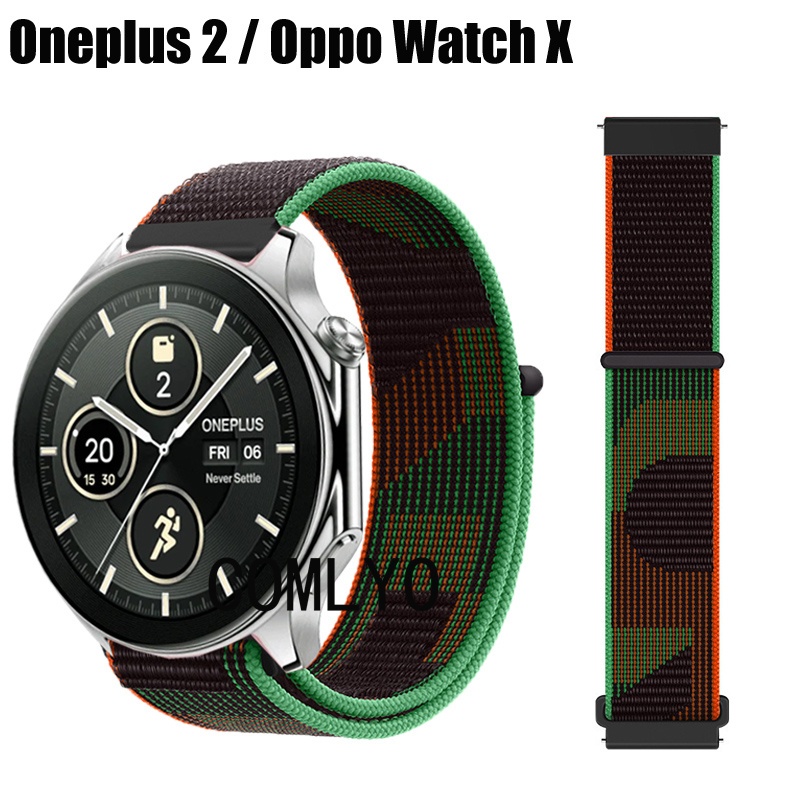 適用於 Oneplus watch 2 / OPPO Watch X 錶帶 尼龍 回環 柔軟 運動 錶帶 男女學生替換