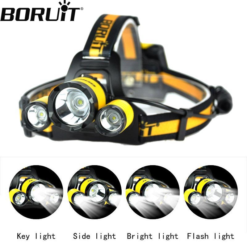 Boruit B17 LED 頭燈 5000 流明超亮防水頭燈適用於野營登山釣魚戶外運動配件