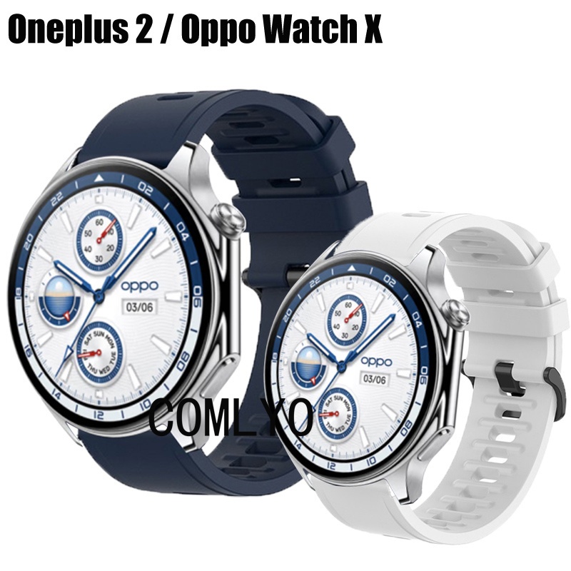 適用於 Oneplus watch 2 / OPPO Watch X 錶帶 矽膠 運動 智能手錶 戶外 防水腕帶