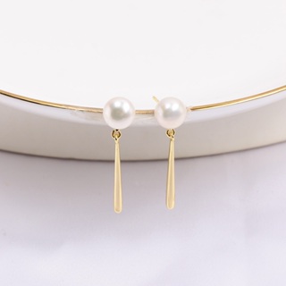 長款水滴珍珠鏤空耳環s925銀針耳環diy配飾