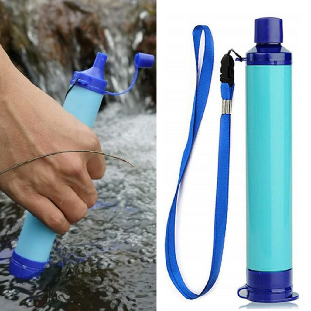 戶外迷你淨水器生活便攜式淨化器適用於溪流湖泊戶外野營生存或應急用品