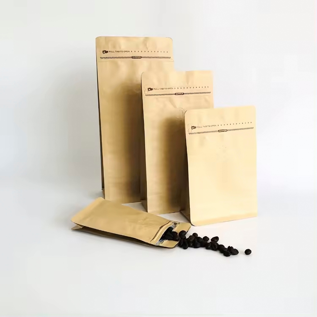 10個裝咖啡袋自封口平底可自立帶氣閥咖啡豆包裝袋