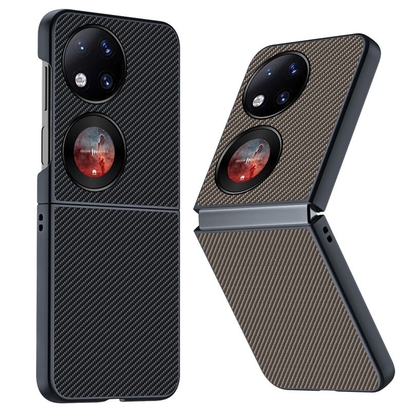 Pocket 2 手機殼適用於華為 Pocket 2 Pocket S P50 Pocket 碳纖維拼接硬 PC 防震保